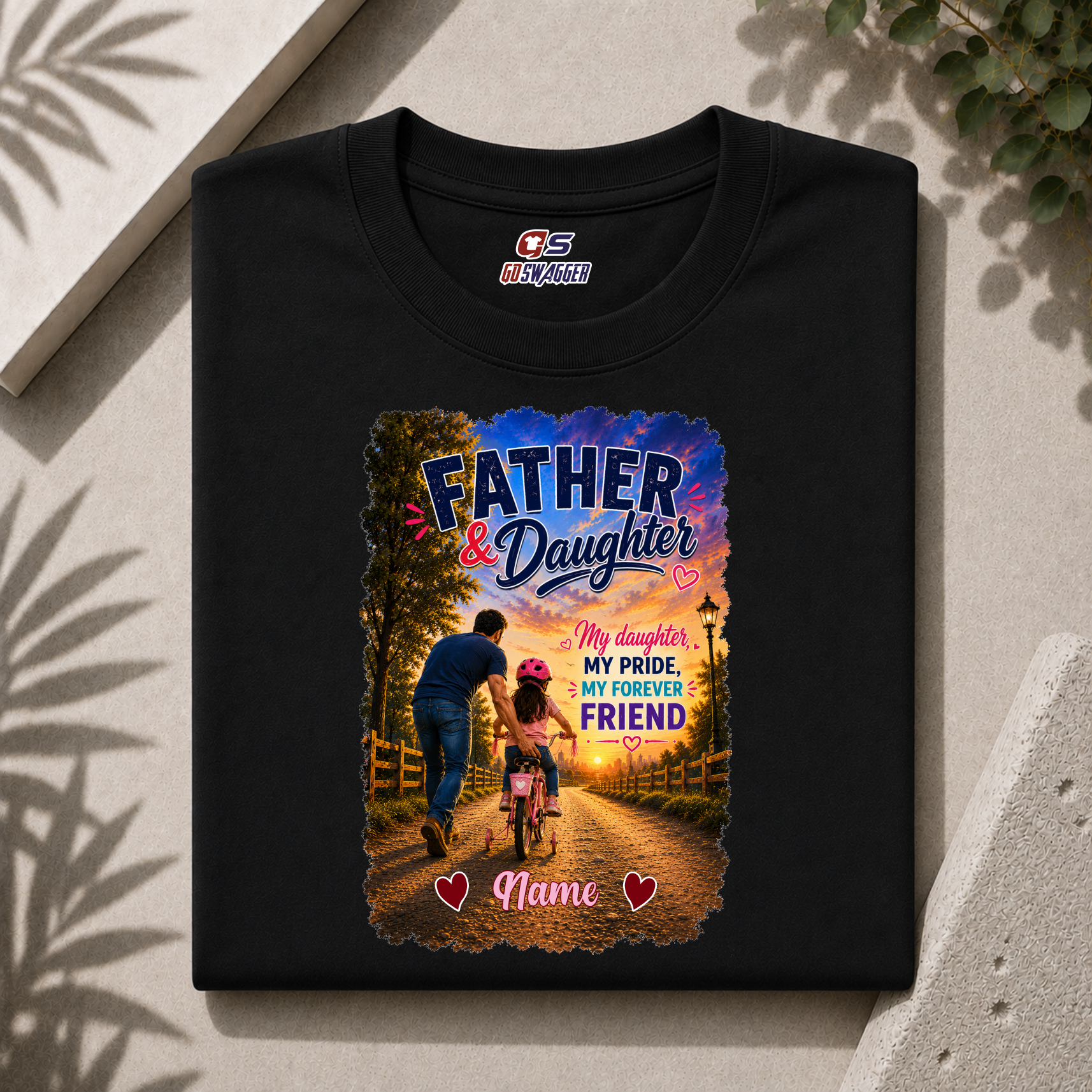 Customised My Daughter My Pride| Fatherand Daughter | Premium Cotton T-shirt