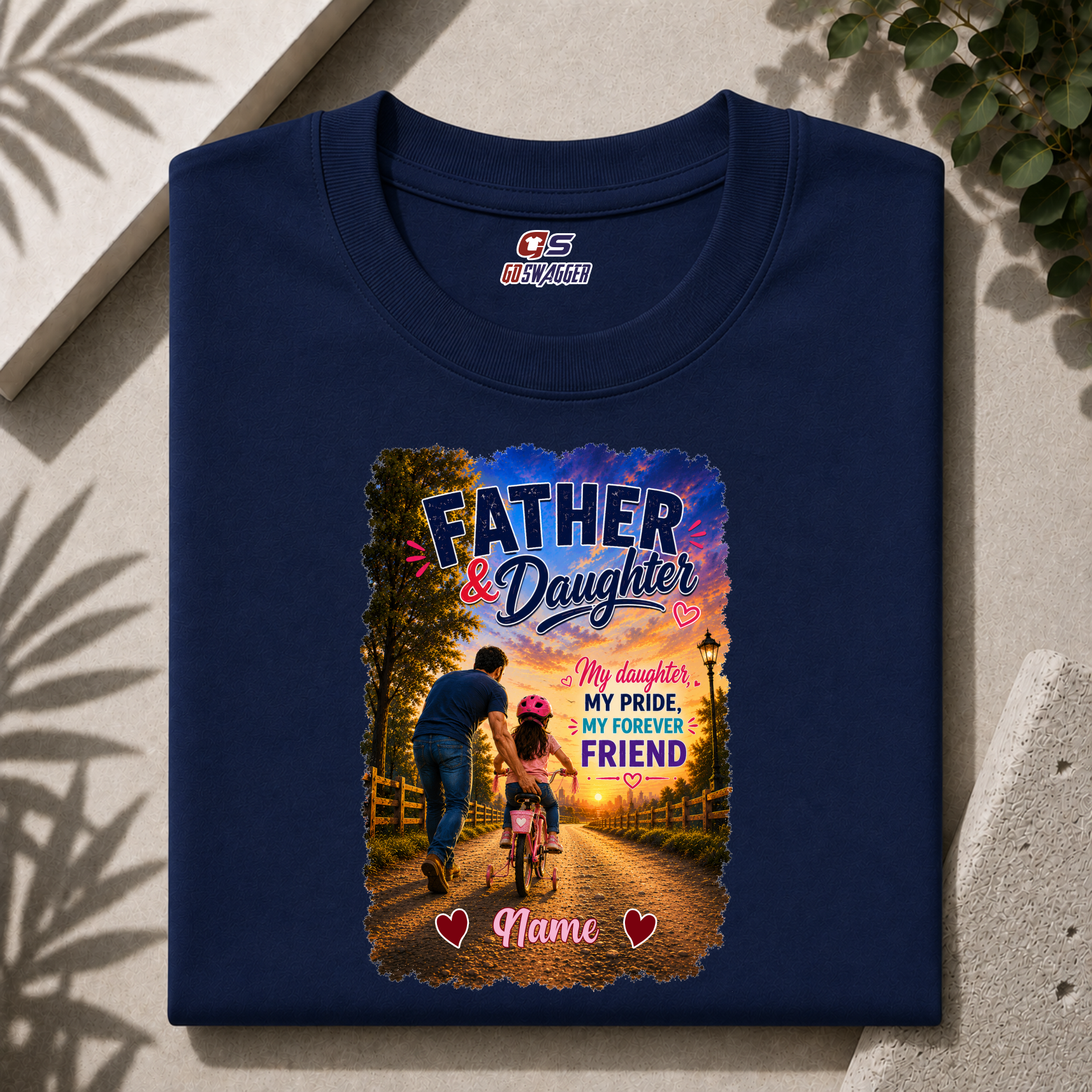 Customised My Daughter My Pride| Fatherand Daughter | Premium Cotton T-shirt
