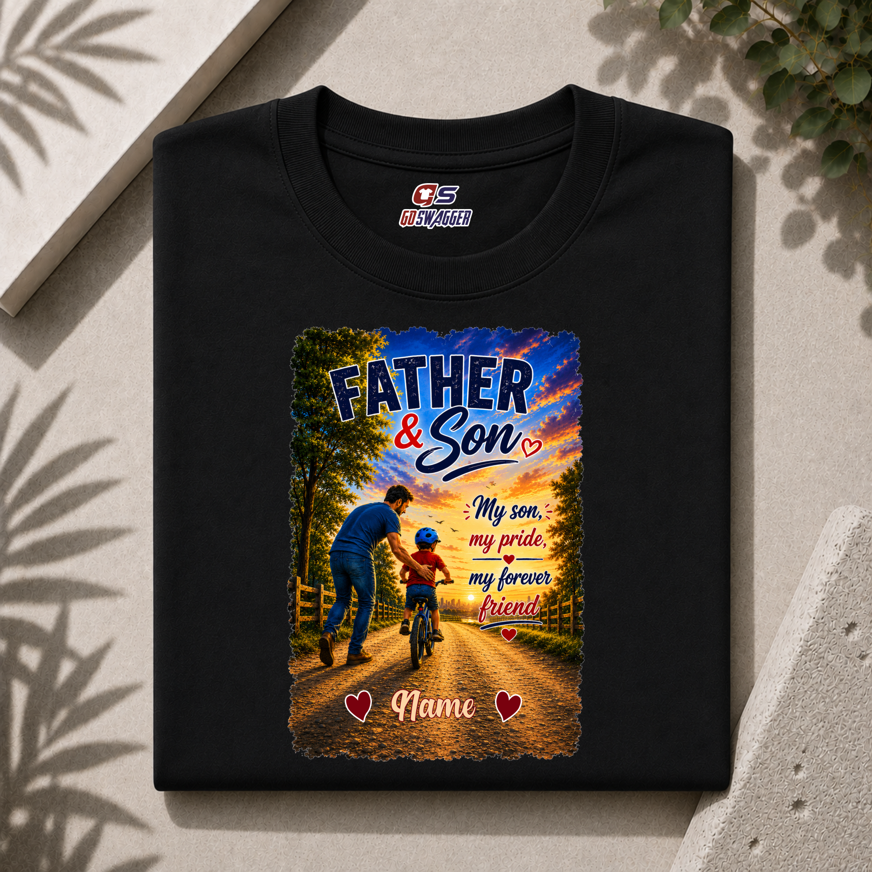 Customised My Son My Pride| Father and Son| Premium Cotton T-shirt