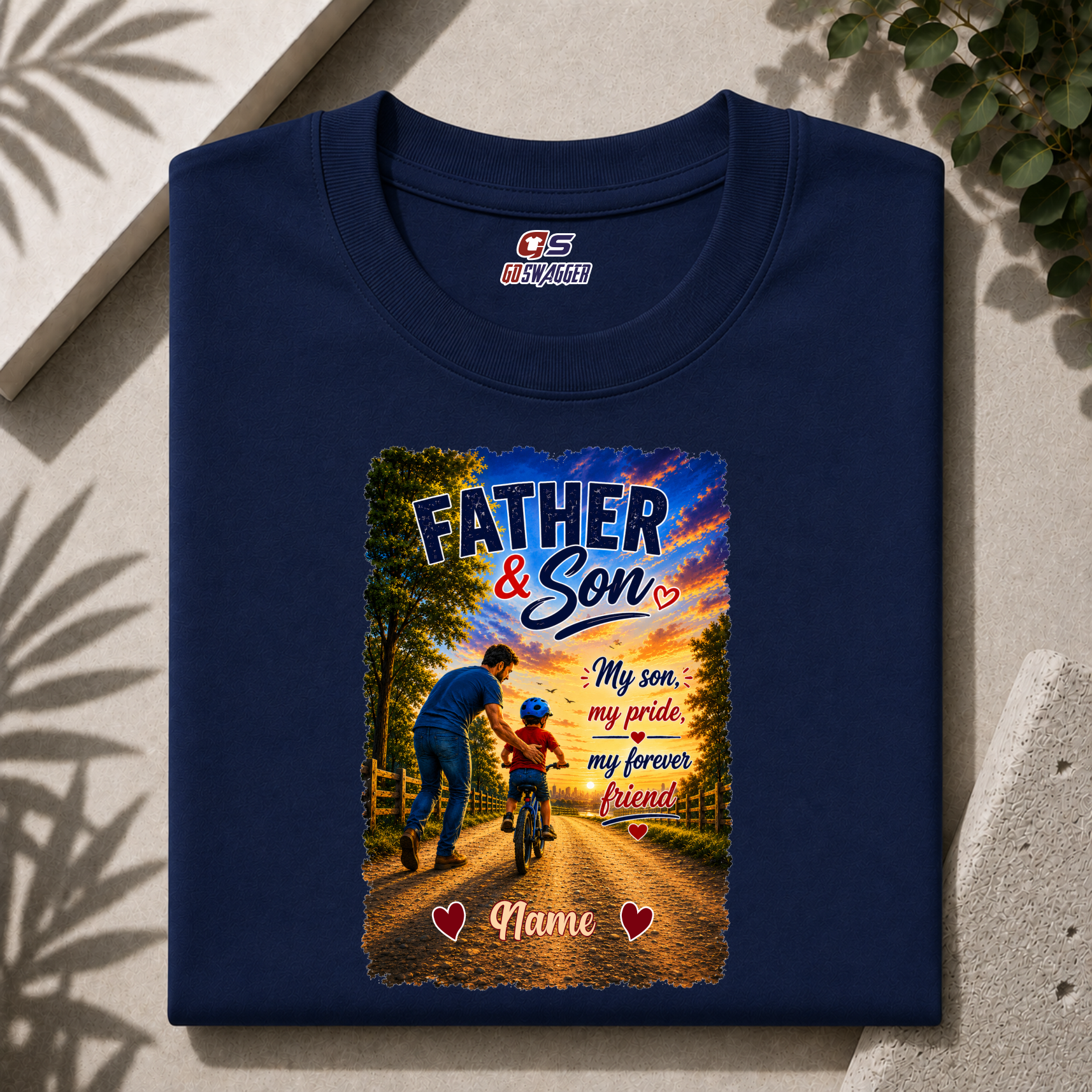 Customised My Son My Pride| Father and Son| Premium Cotton T-shirt