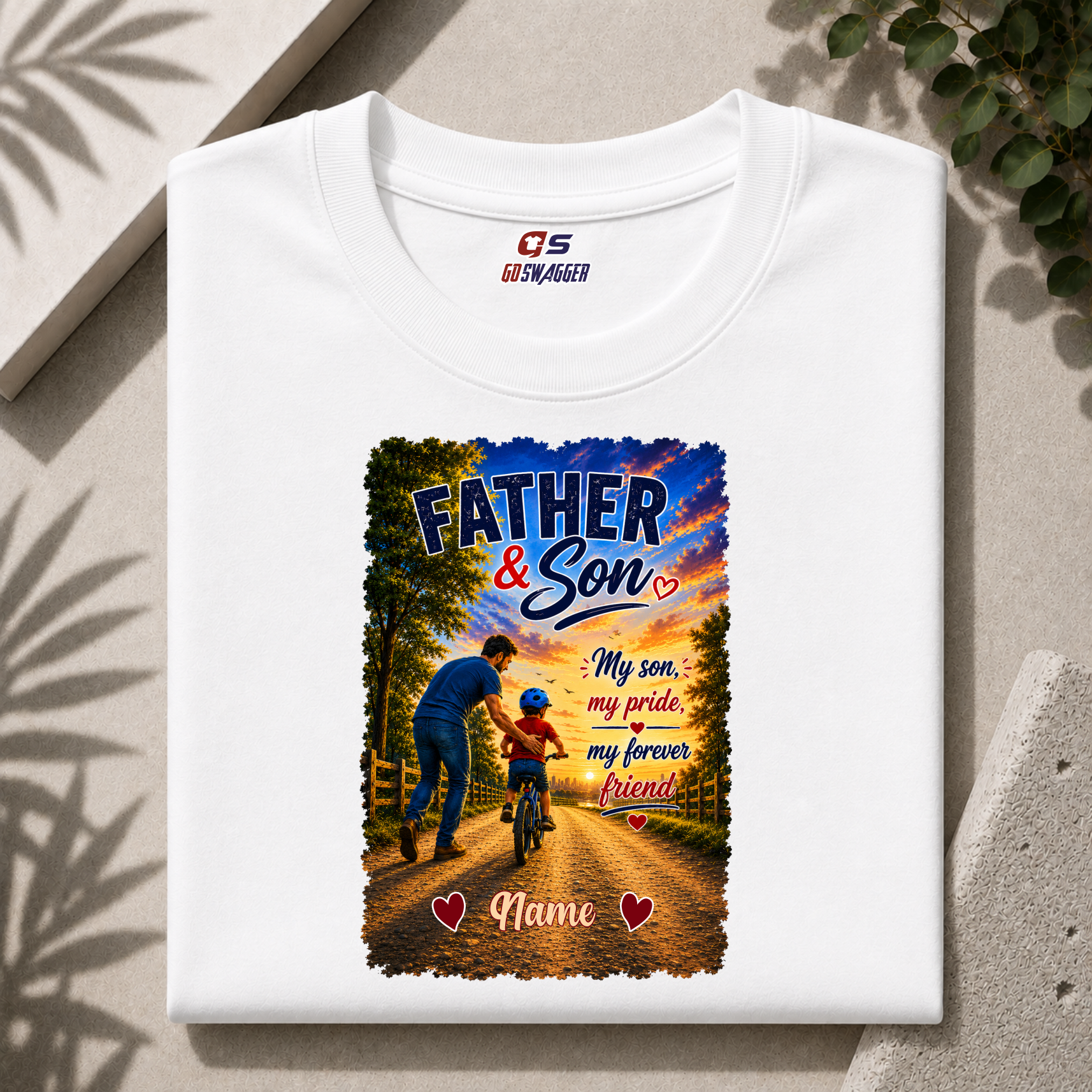 Customised My Son My Pride| Father and Son| Premium Cotton T-shirt