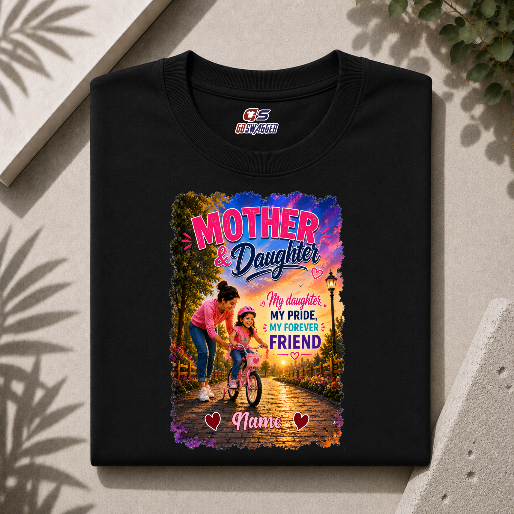 Customised My Daughter My Pride| Mother and Daughter | Premium Cotton T-shirt