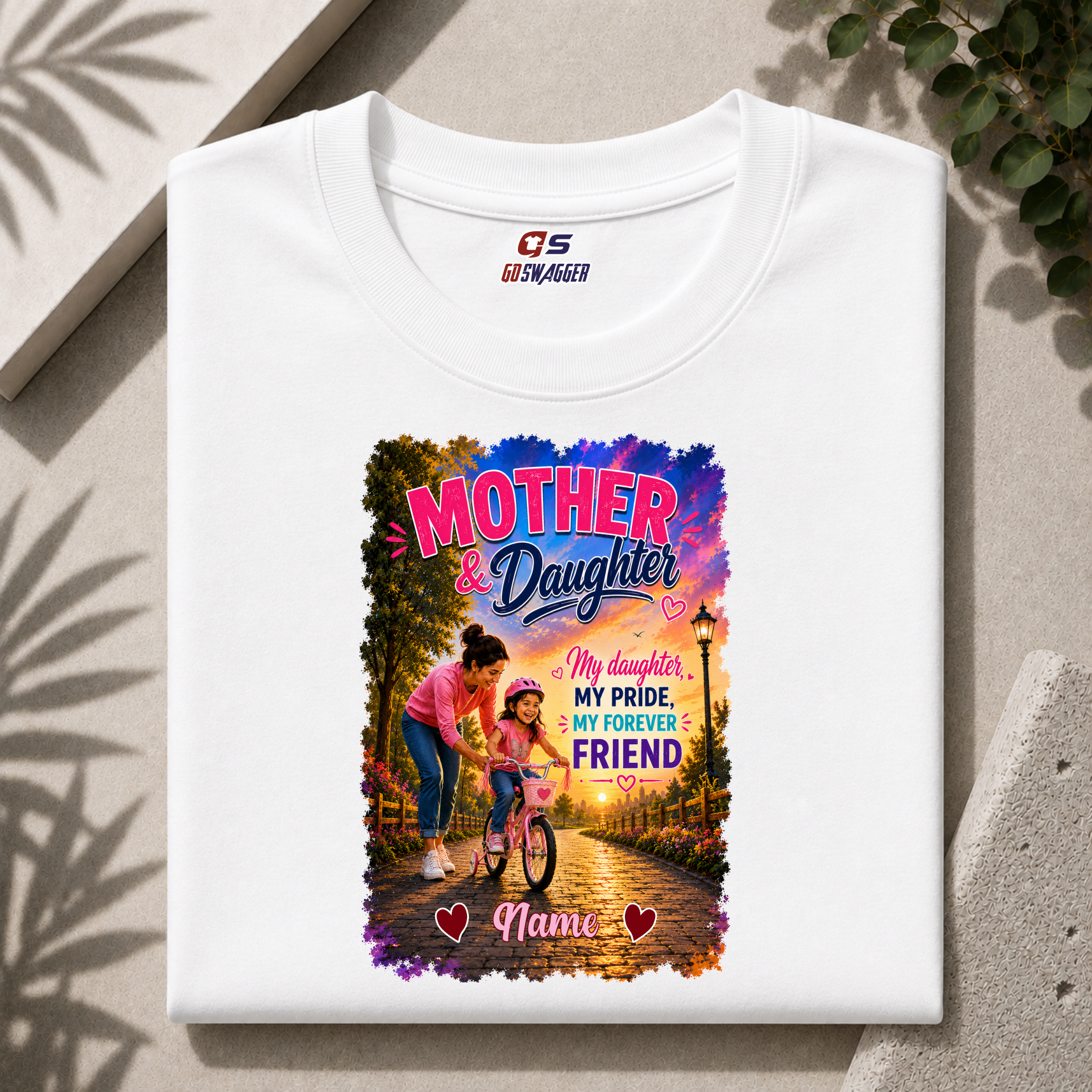 Customised My Daughter My Pride| Mother and Daughter | Premium Cotton T-shirt