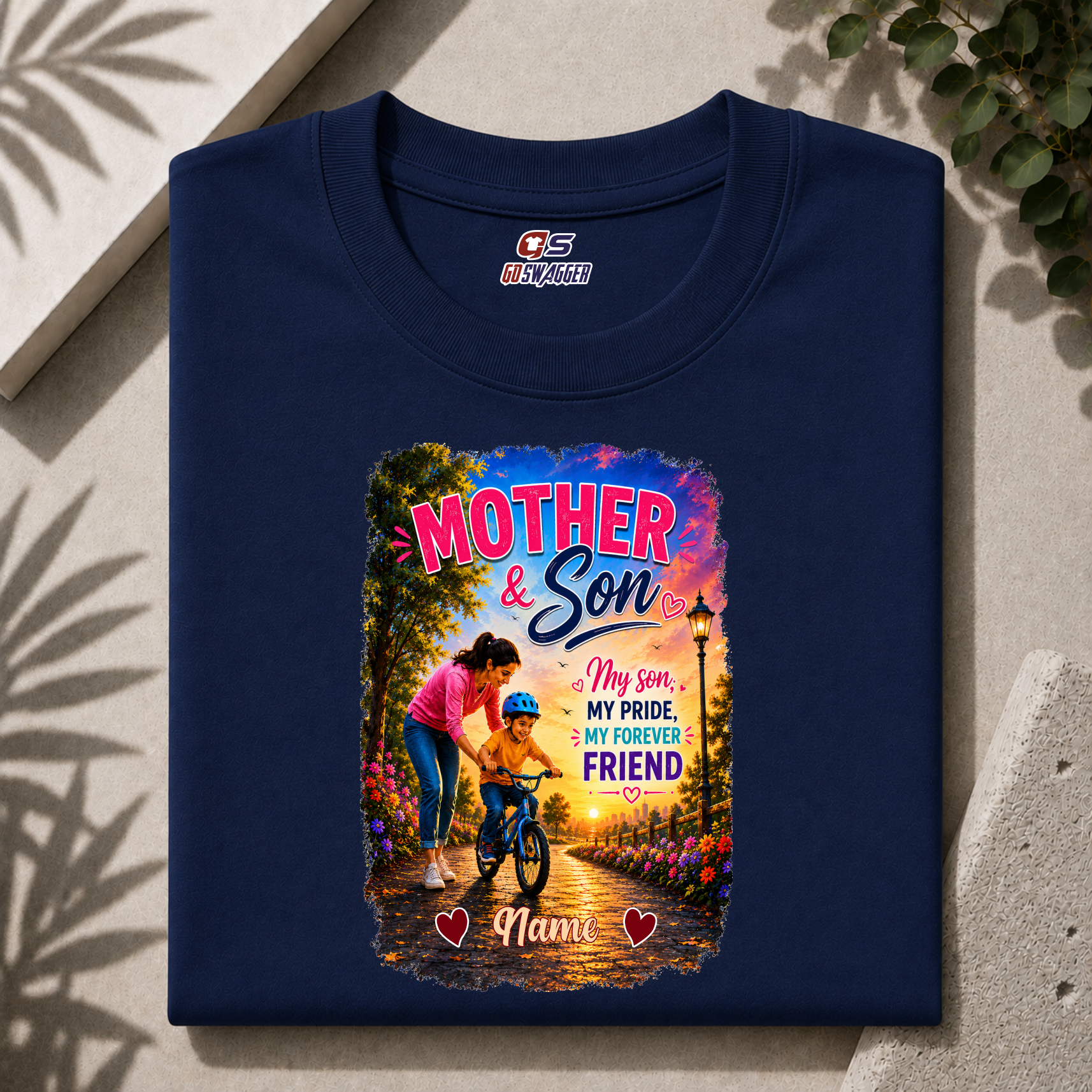 Customised My Son My Pride| Mother and Son| Premium Cotton T-shirt