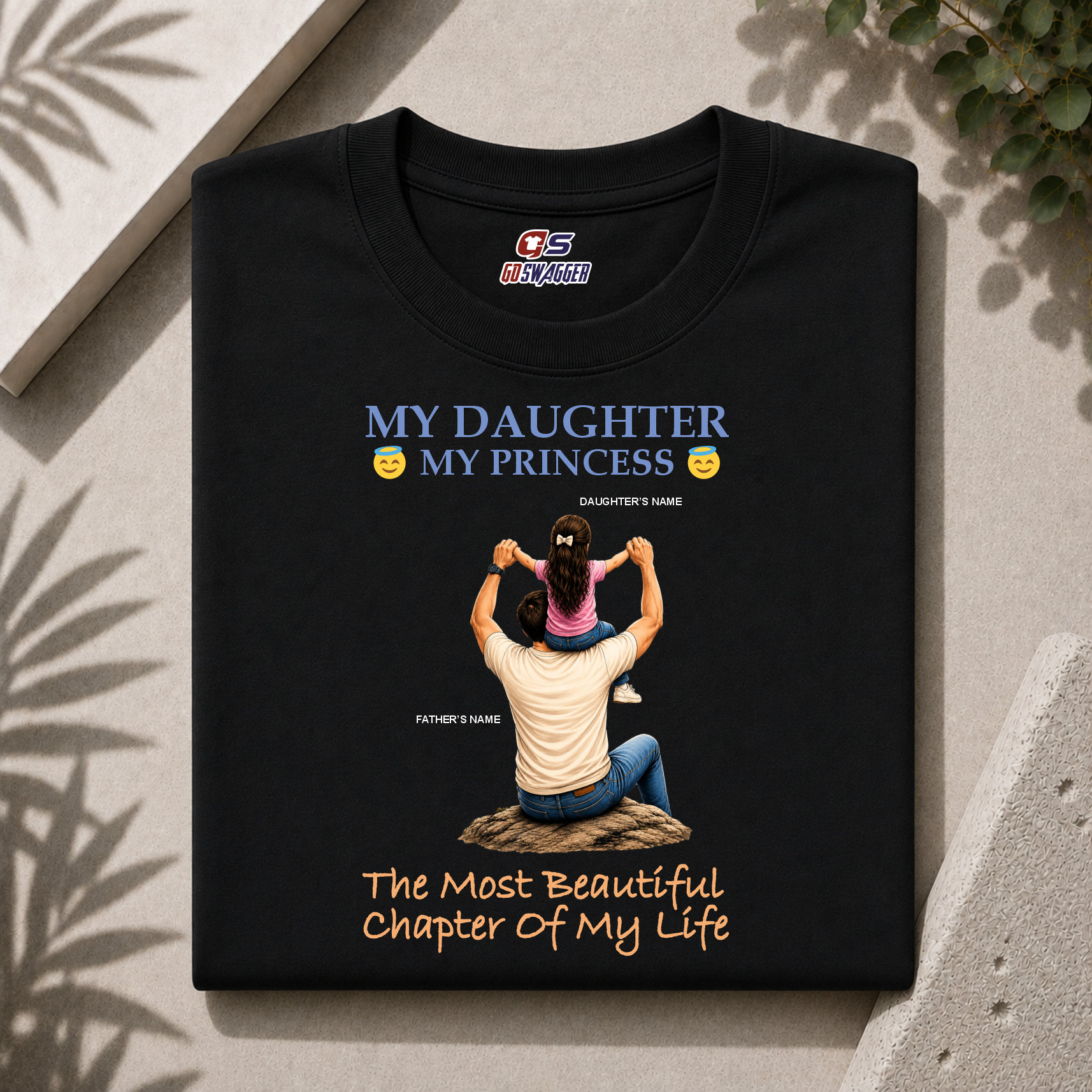 Customised My Daughter My Princes| Father and Daughter| Premium Cotton T-shirt