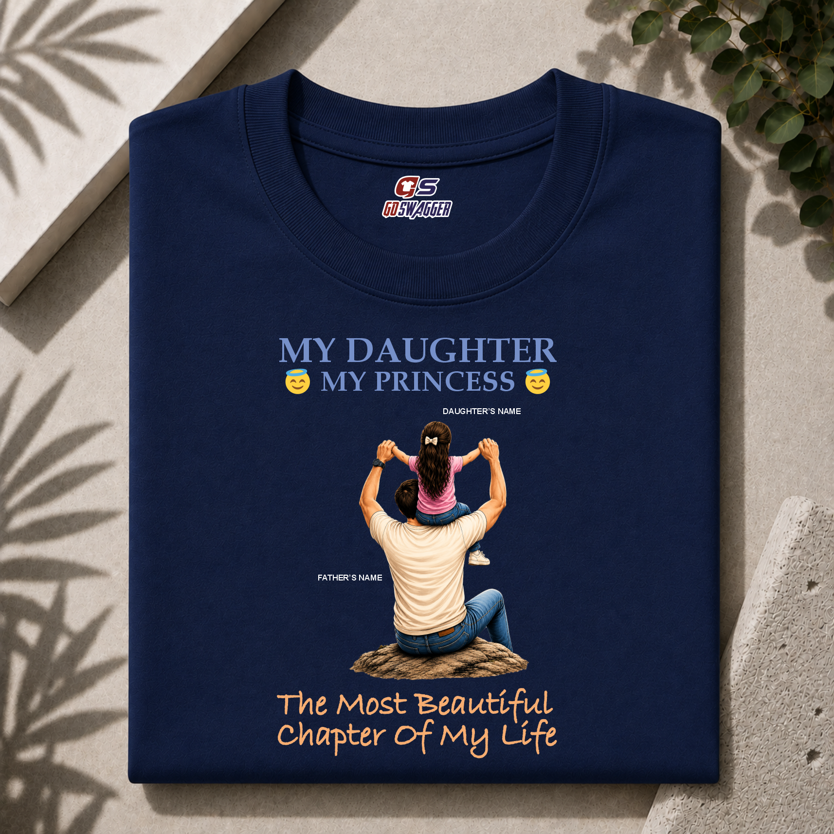 Customised My Daughter My Princes| Father and Daughter| Premium Cotton T-shirt