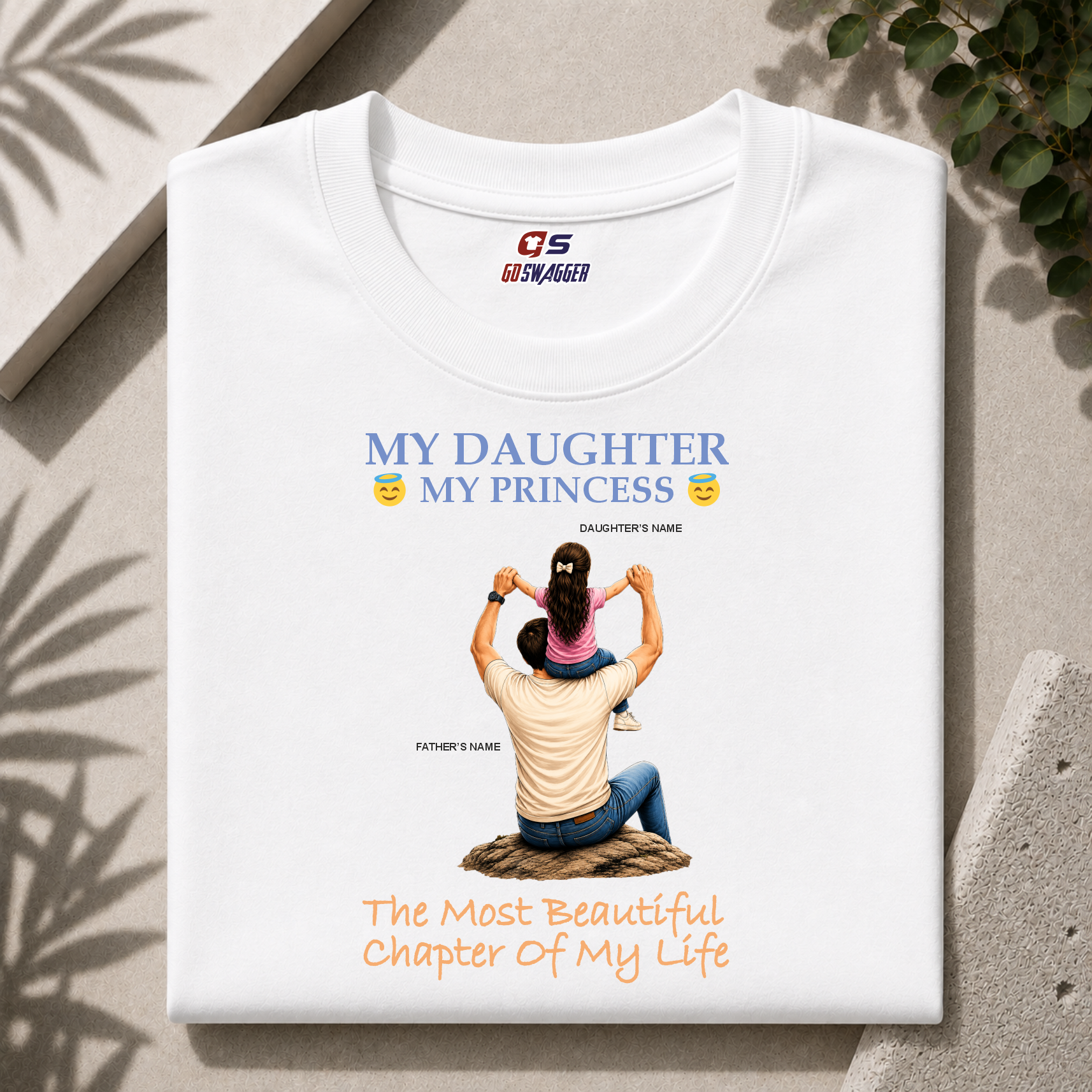 Customised My Daughter My Princes| Father and Daughter| Premium Cotton T-shirt