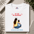 Customised My Son My Heartbeat| Mother and Son| Premium Cotton T-shirt