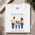 Customised We Call It Family| Father, Mother and 2 Daughters| Premium Cotton T-shirt