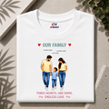 customised Our Family| Father, Mother and Son| Premium Cotton T-shirt