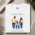 Customised We Call It Family| Father, Mother and 2 Kids| Premium Cotton T-shirt