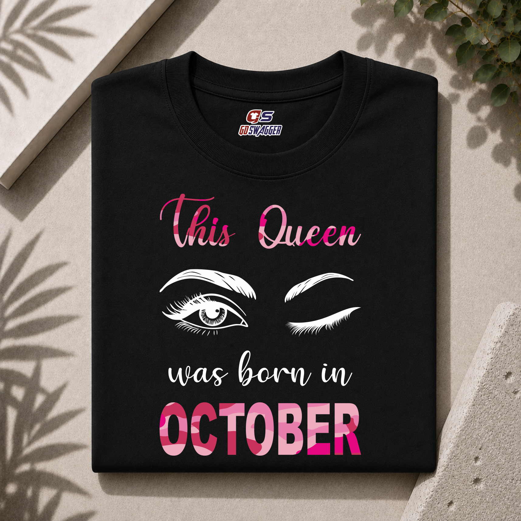 THIS QUEEN WAS BORN IN OCTOBER| PREMIUM COTTON TSHIRT